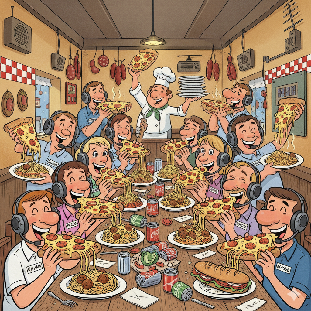 Eating at Anna's cartoon