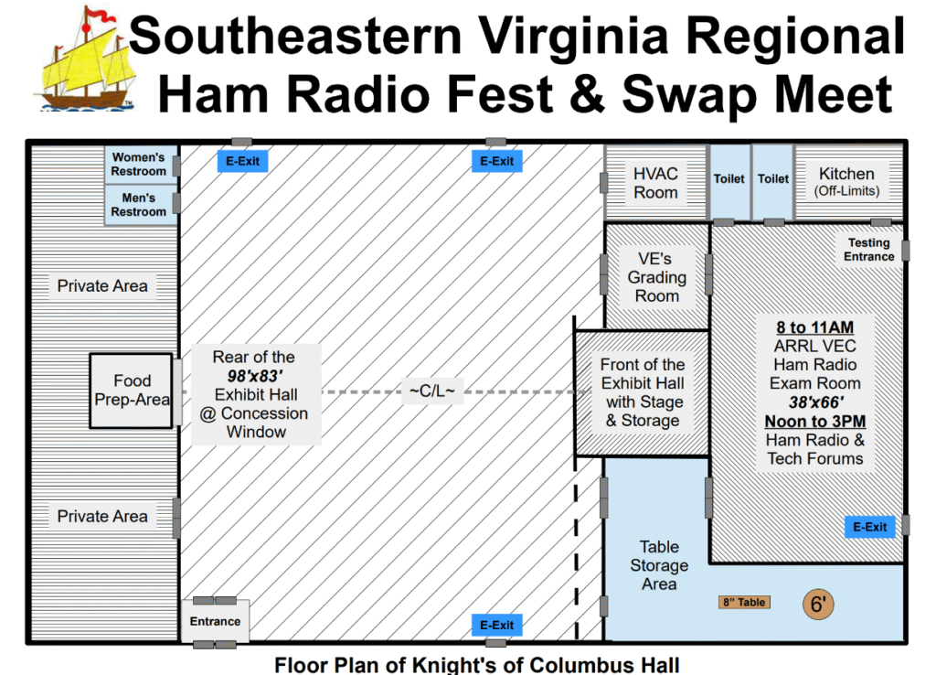 Floor Plan of the Knights of Columbus Hall