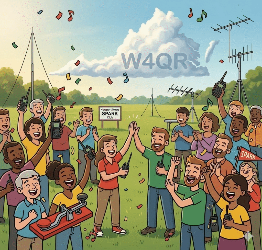 SPARK MEMBERS ARE EXCITED CARTOON IMAGE
