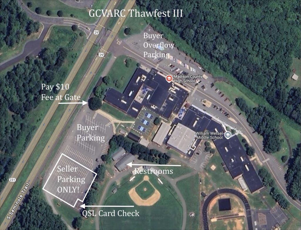Thawfest Parking map