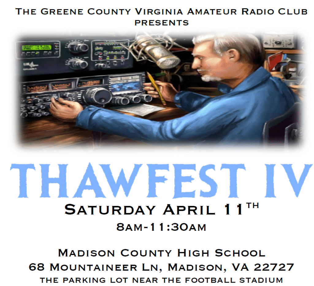 Thawfest IV April 11th 8 am to 11:30am