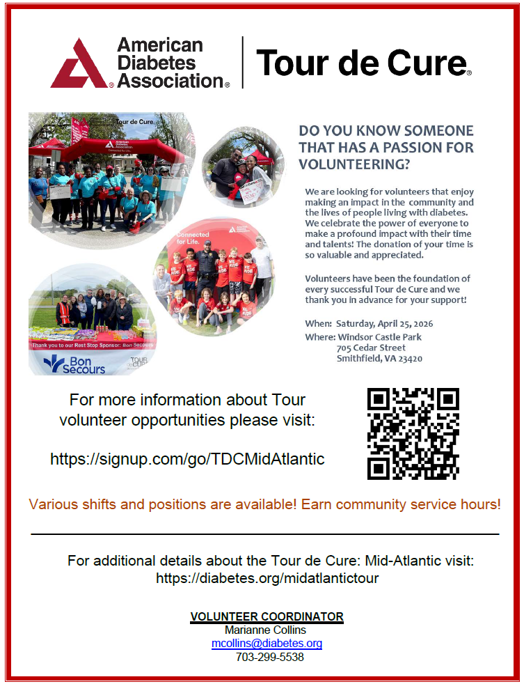 Tour de Cure 2026 flyer
